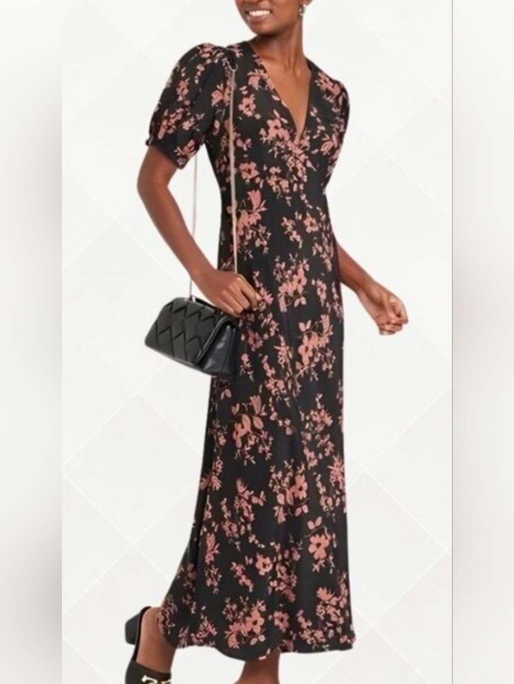 A. new day Brown/ Floral Maxi Dress - Picture 5 of 9